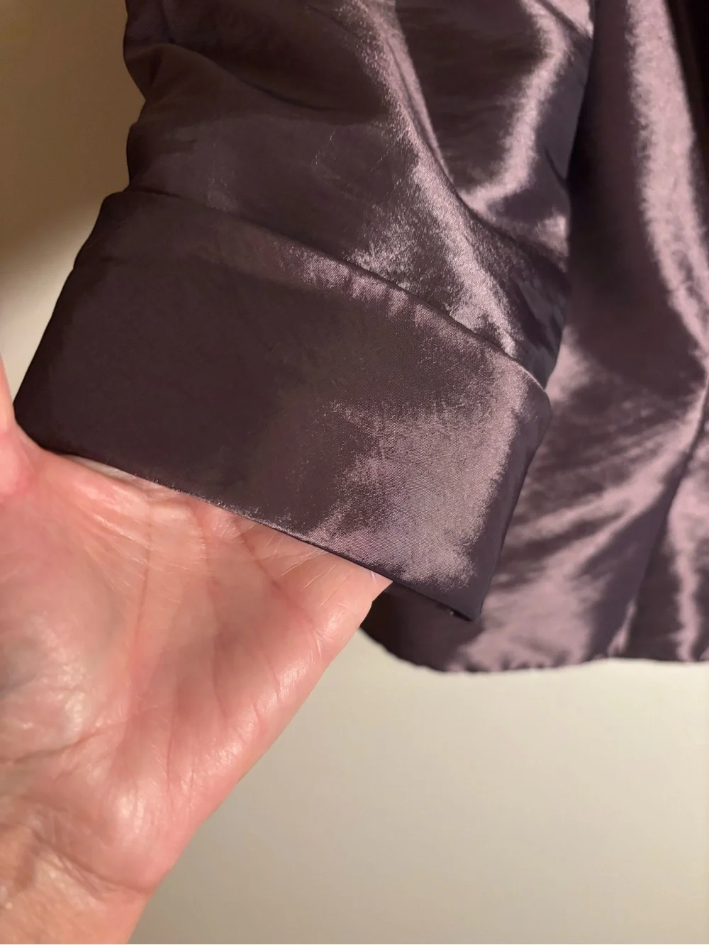 Alex Evenings Plum Satin Evening Blouse